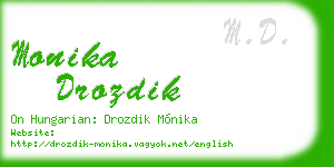 monika drozdik business card